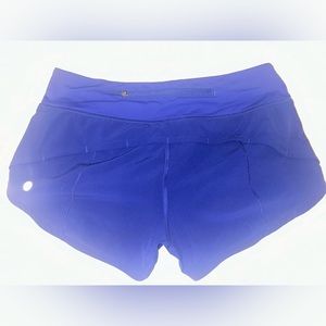 blue speed up 2.5 inch lululemon shorts!